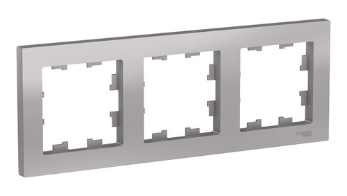 Рамка 3 поста Schneider Electric ATLASDESIGN, алюминий