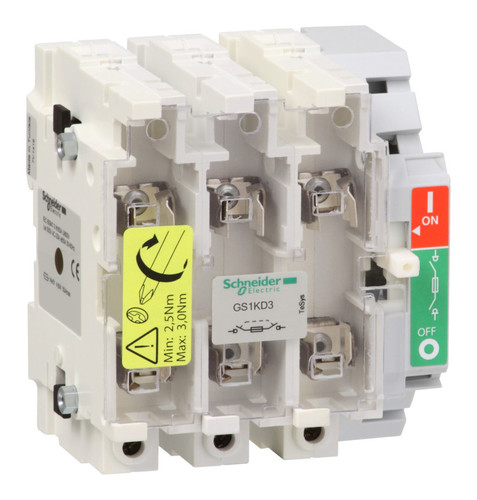 Рубильник с предохранителем Schneider Electric TeSys GS 125А 3P, 22x58