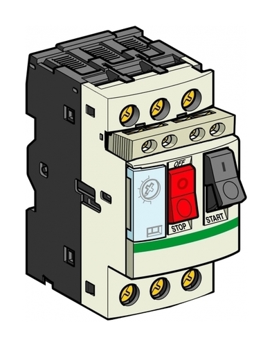 Силовой автомат для защиты двигателя Schneider Electric TeSys GV2 1.6А 3P, термомагнитный расцепитель, GV2ME06AE11TQ