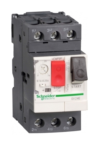 Силовой автомат для защиты двигателя Schneider Electric TeSys GV2 14А 3P, термомагнитный расцепитель