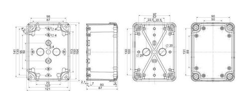 Корпус Schneider Electric THALASSA, 121x164x87мм, IP66, пластик