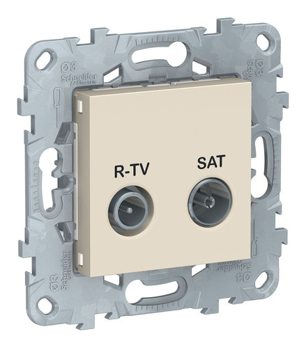 Розетка TV-FM-SAT Schneider Electric UNICA NEW, одиночная, бежевый