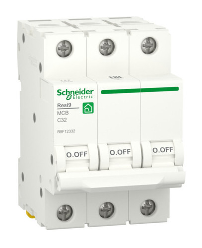 Автоматический выключатель Schneider Electric Resi9 3P 32А (C) 6кА, R9F12332