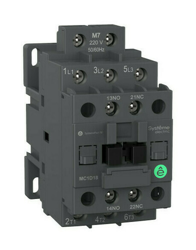 Контактор Systeme Electric SystemePact M 3P 9А 110В DC 4кВт, MC1D09FD