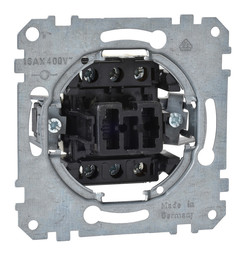 Механизм выключателя 1-клавишного трехполюсного Коллекции Merten, скрытый монтаж